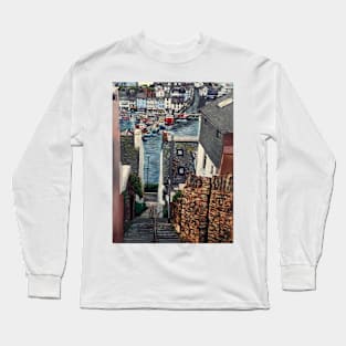 BRIXHAM STEPS DOWN TO THE HARBOUR Long Sleeve T-Shirt